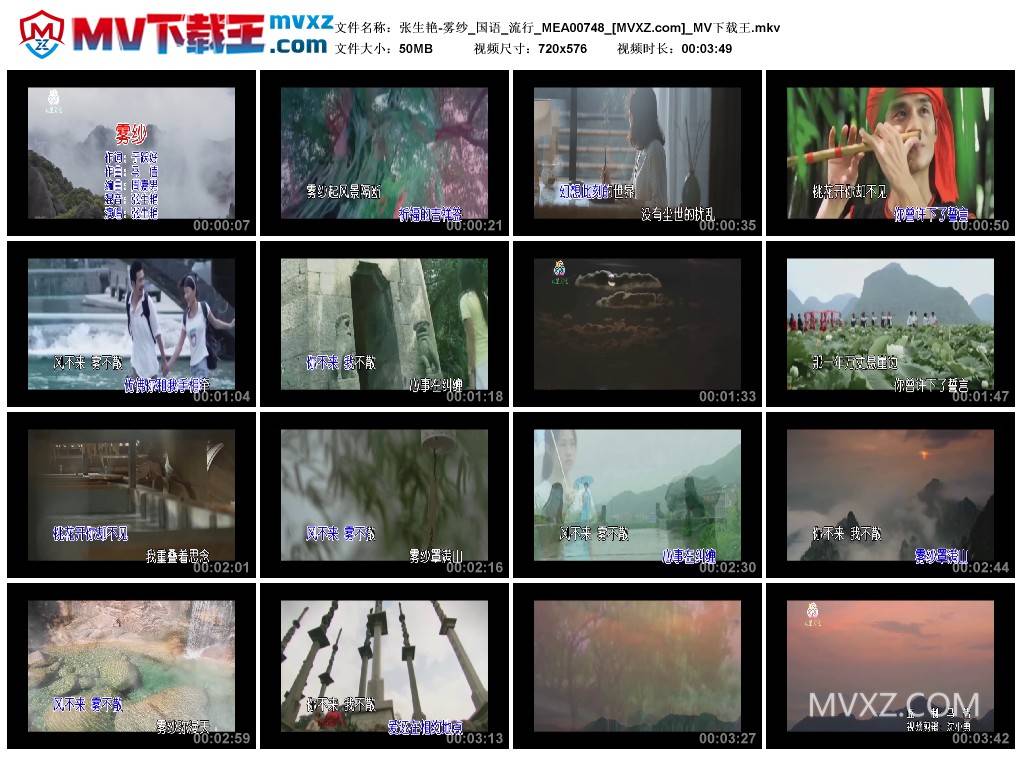 张生艳-雾纱_国语_流行_MEA00748